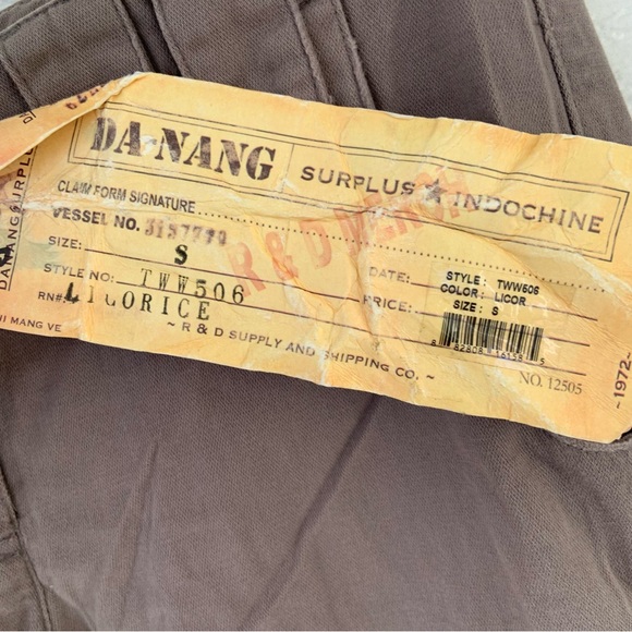 Da-Nang Cotton Cargo Pants S Wide Leg Grey TWW506 Drawstring Hem - Picture 7 of 7